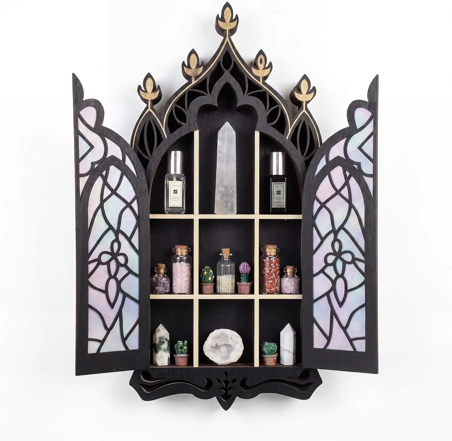 Gothic Crystal Display Shelf For Crystals Gemstones And Trinkets