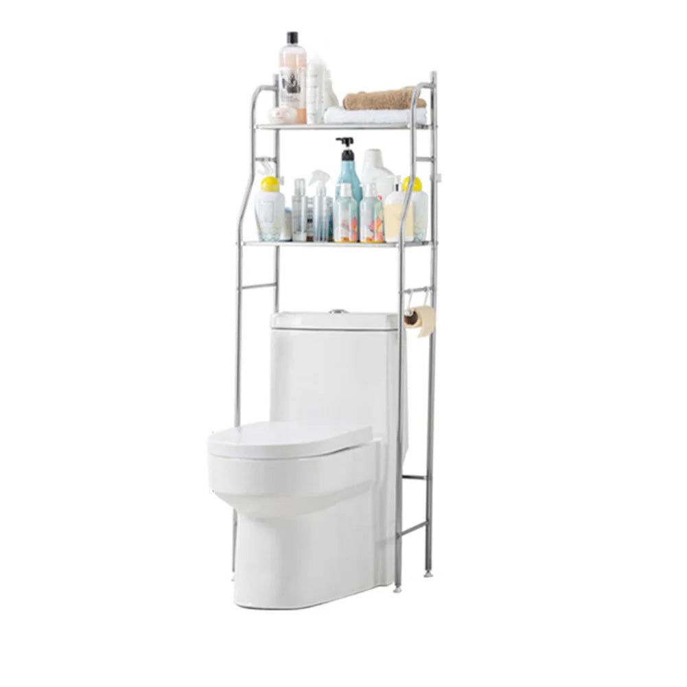 Studyset Over Toilet Storage Shelf Two Tier Freestanding Metal Organizer