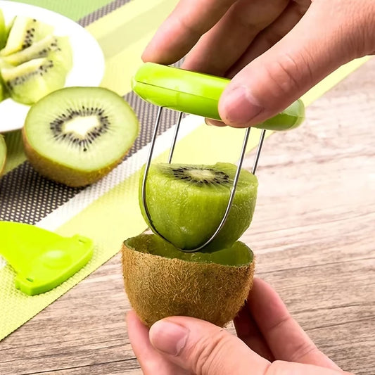 Stainless Steel Kiwi Cutter Peeler Slicer For Easy Fruit Prep