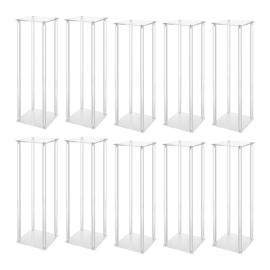 Acrylic Vase Wedding Centerpieces 10 Piece Flower Stands Set