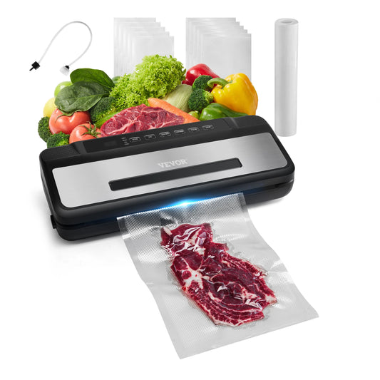 VEVOR 80Kpa 120W Electric Vacuum Sealer 7 In 1 Dry Wet Built In Cutter