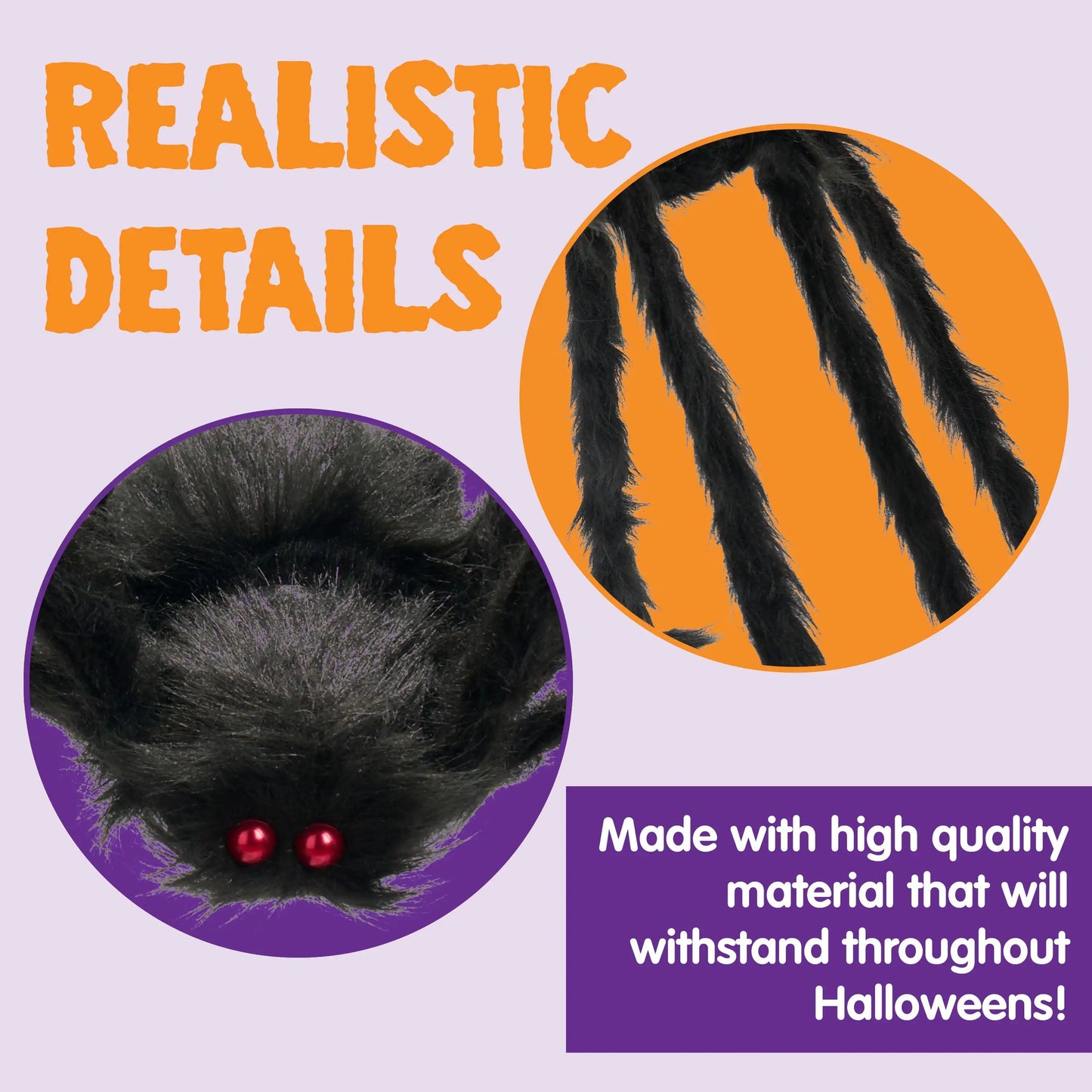 Joyfy Light Up Giant Spider Halloween Outdoor Decor For Yard