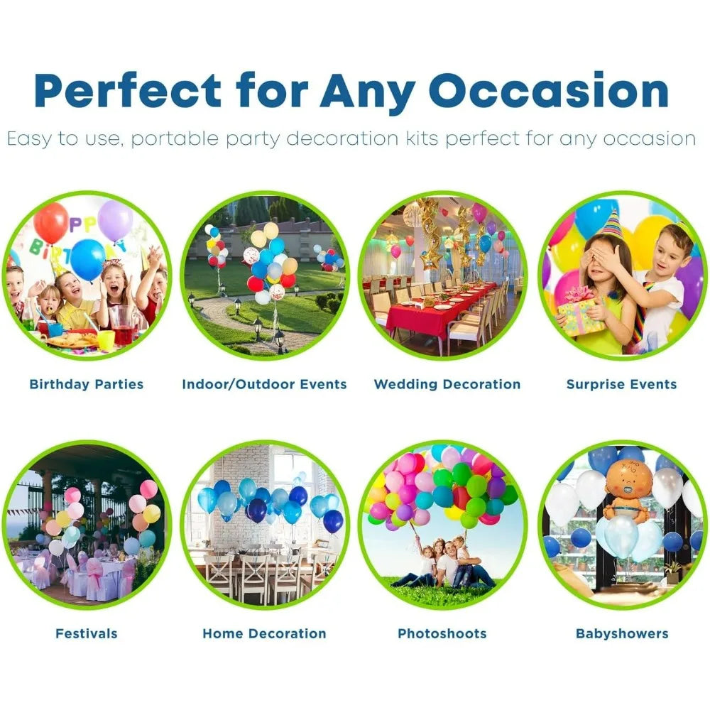 Balloonee Disposable Helium Tank Kit With 30 Latex Balloons Pump