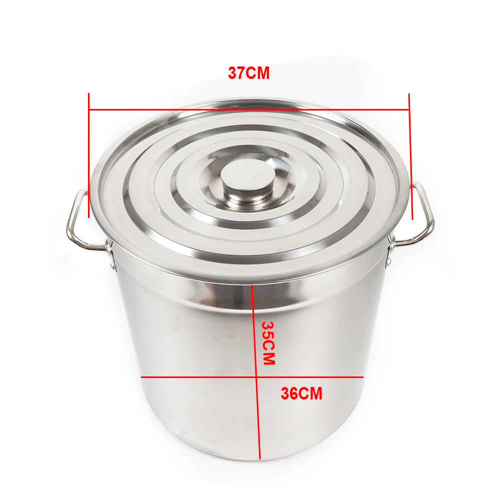 Thickened Stainless Steel Stock Pot With Lid For Home Use