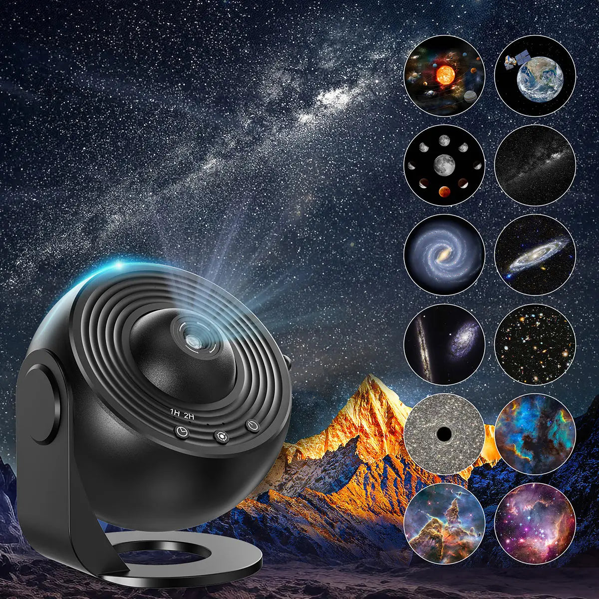 Mexllex 13 In 1 Galaxy Ultral Star Projector With Timer