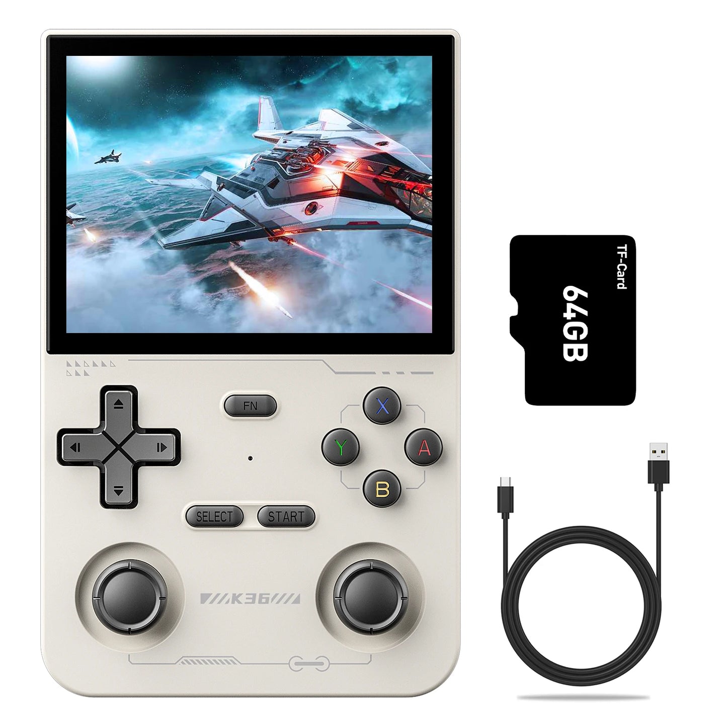 GAMINJA K36 Handheld Console 64GB Built In Games Portable