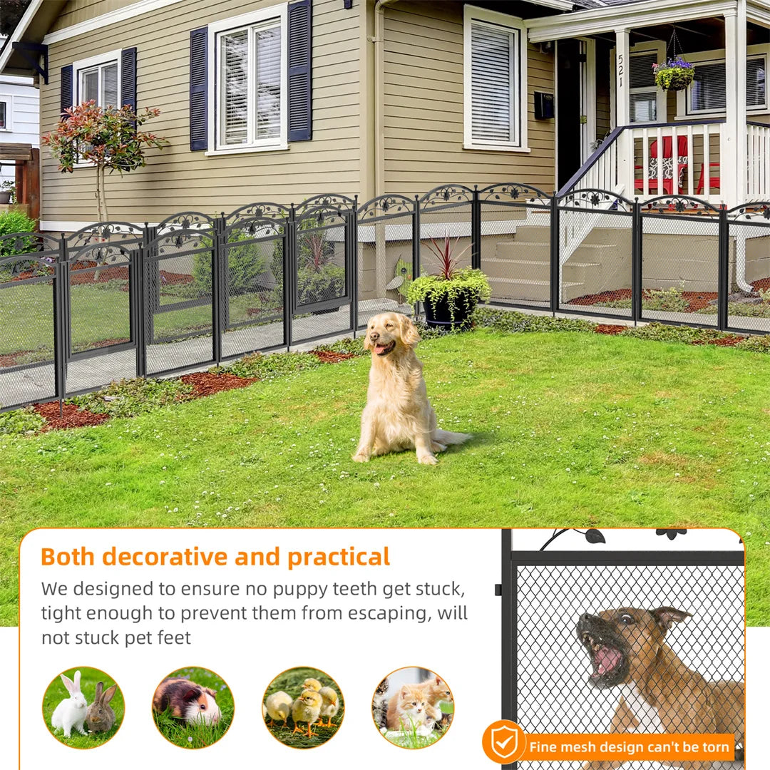 BINGOPAW 8 Panel Heavy Duty Dog Playpen Indoor Outdoor Fence Waterproof Pad