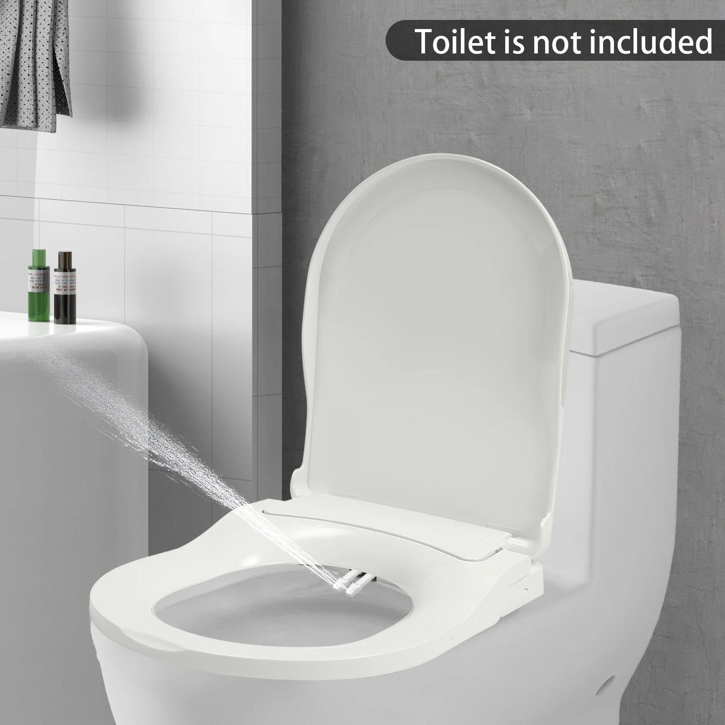 Non Electric Bidet Toilet Seat With Dual Nozzles For Elongated Toilets