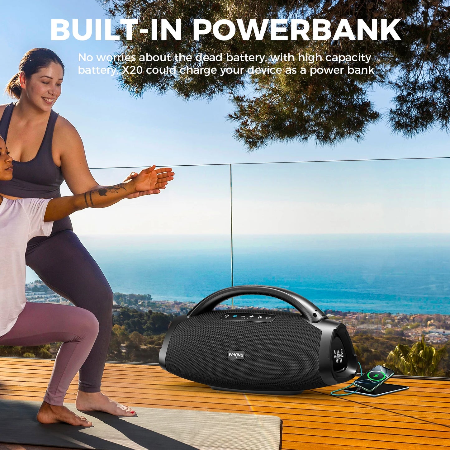 W-King X20 200W RMS Portable Bluetooth Speaker Pro