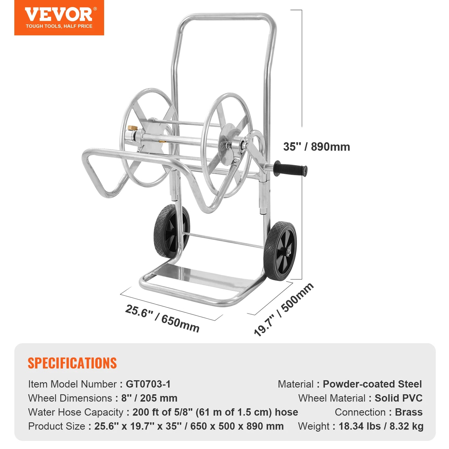 SucceBuy Hose Reel Cart Heavy Duty Garden Water Hose Carrier
