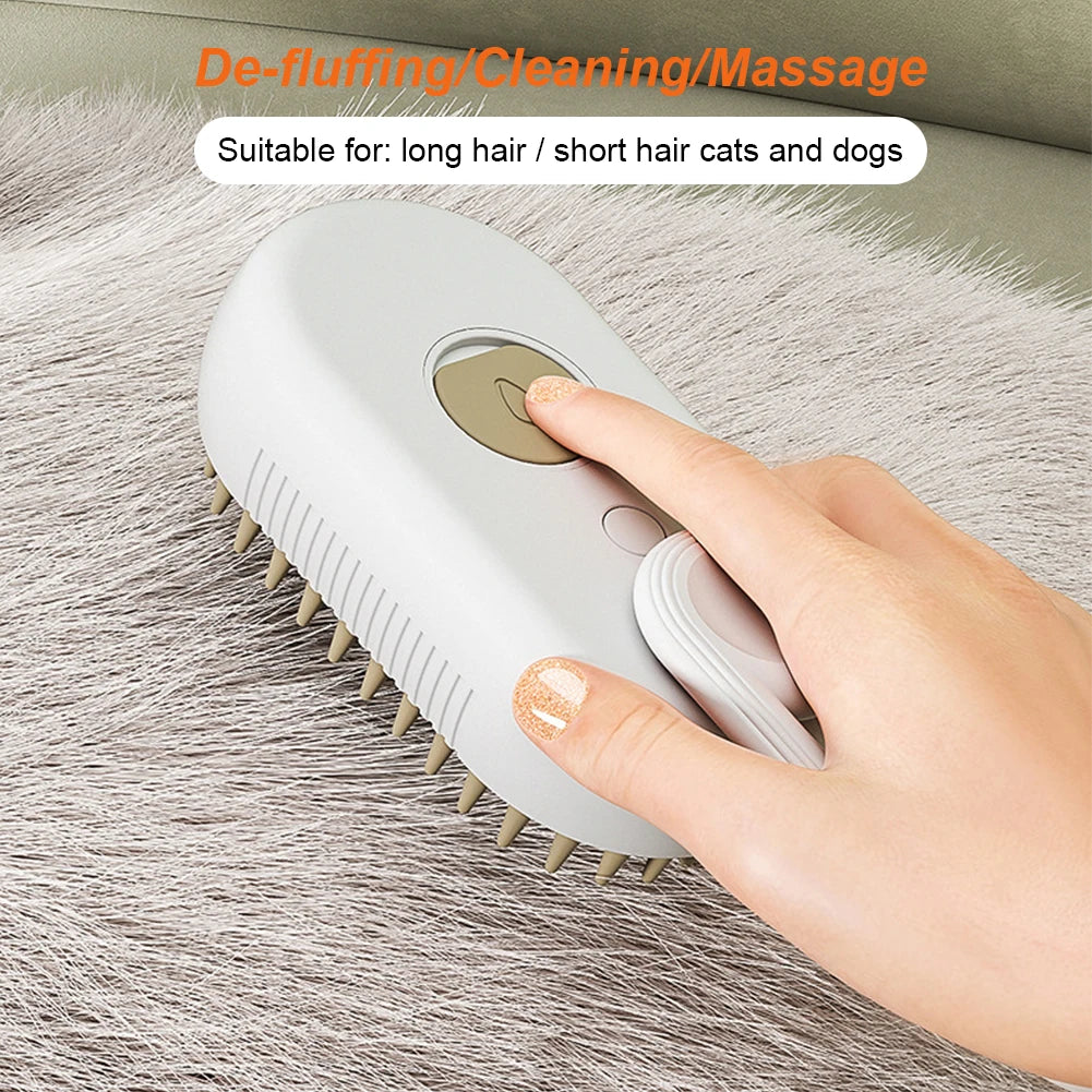 3 In 1 Electric Pet Grooming Brush With Water Spray For Cats And Dogs