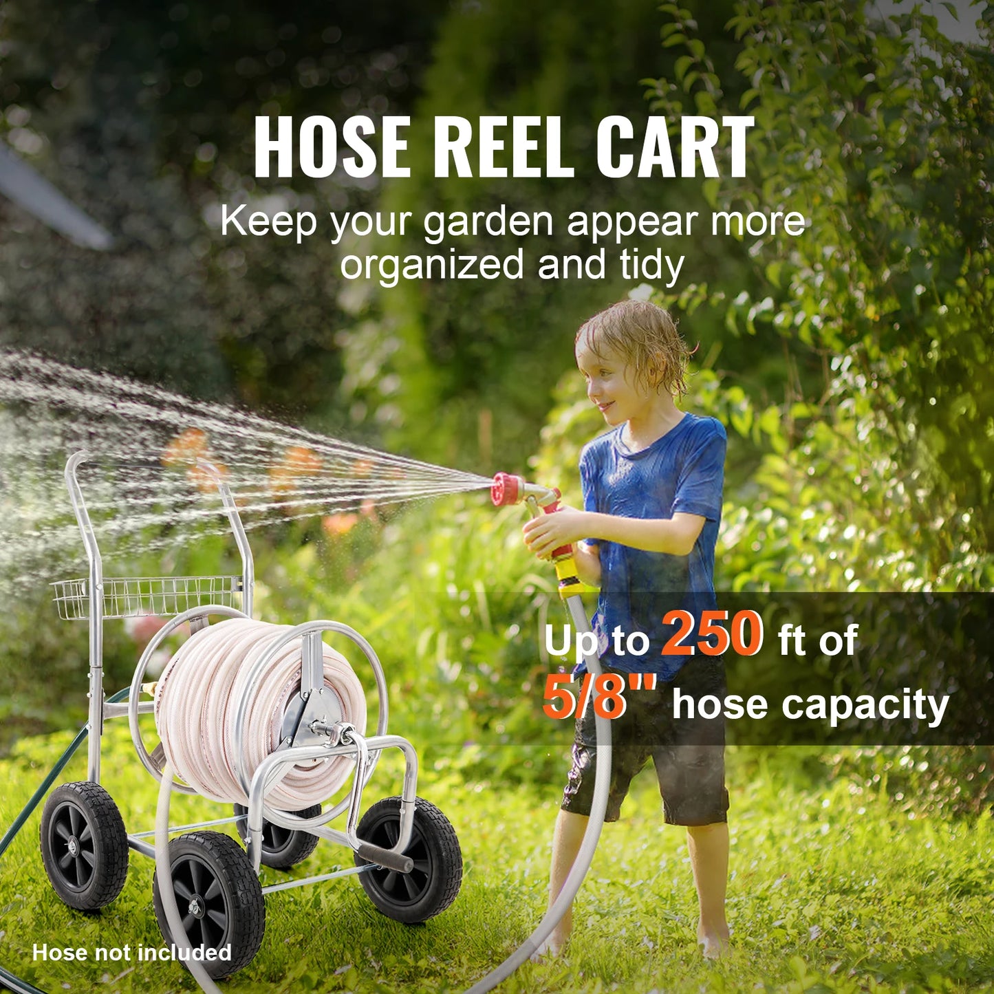SucceBuy Hose Reel Cart Heavy Duty Garden Water Hose Carrier