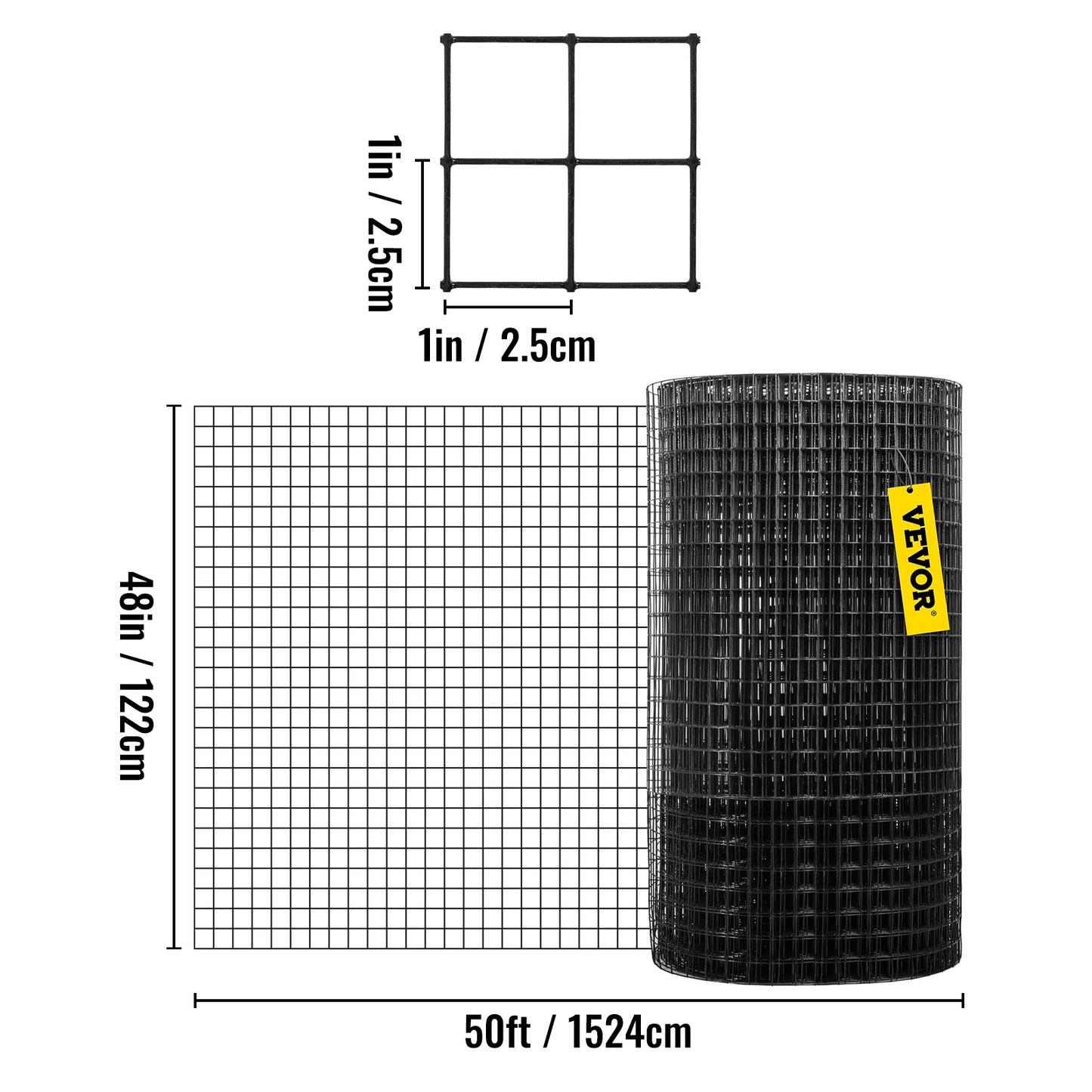SucceBuy Welded Wire Fence Vinyl Coated Mesh For Chickens Rabbits