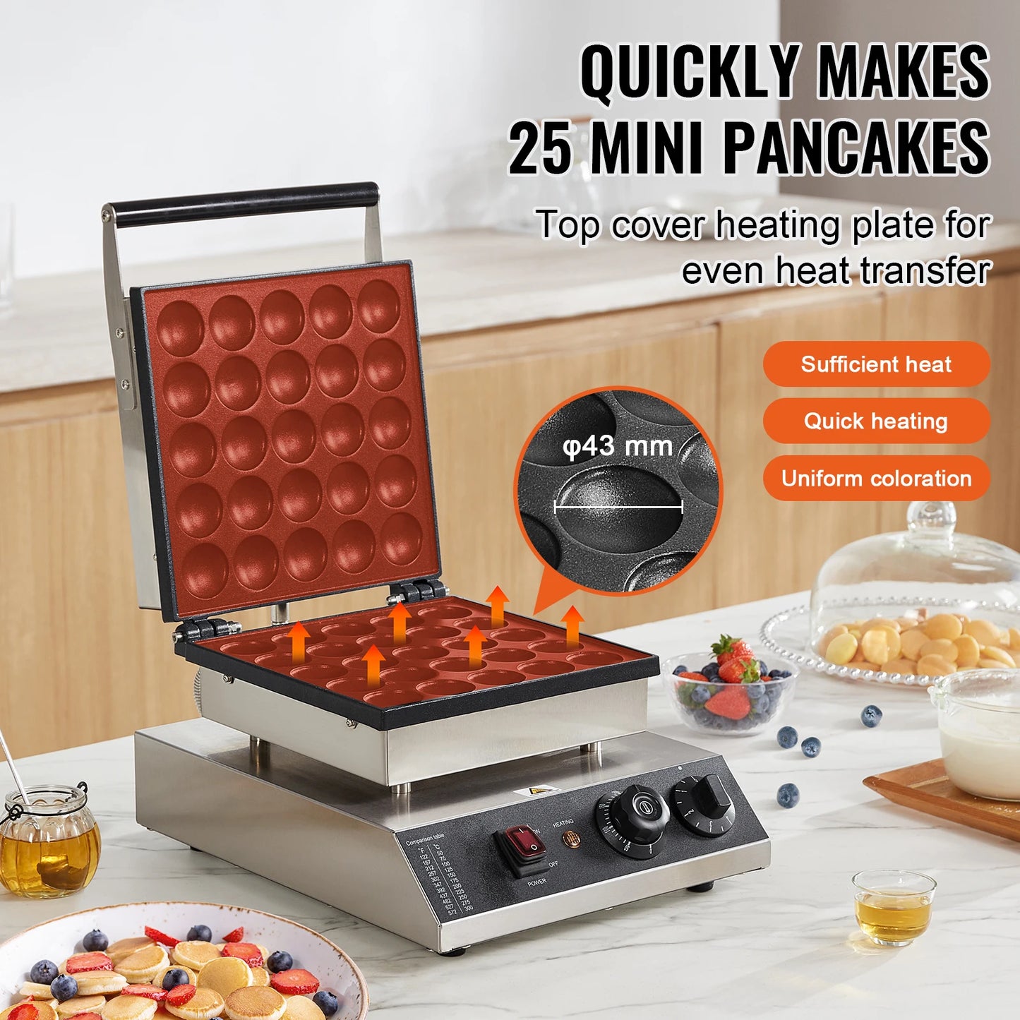 SucceBuy Electric Waffle Maker 25 Piece Mini Pancake Dorayaki Machine