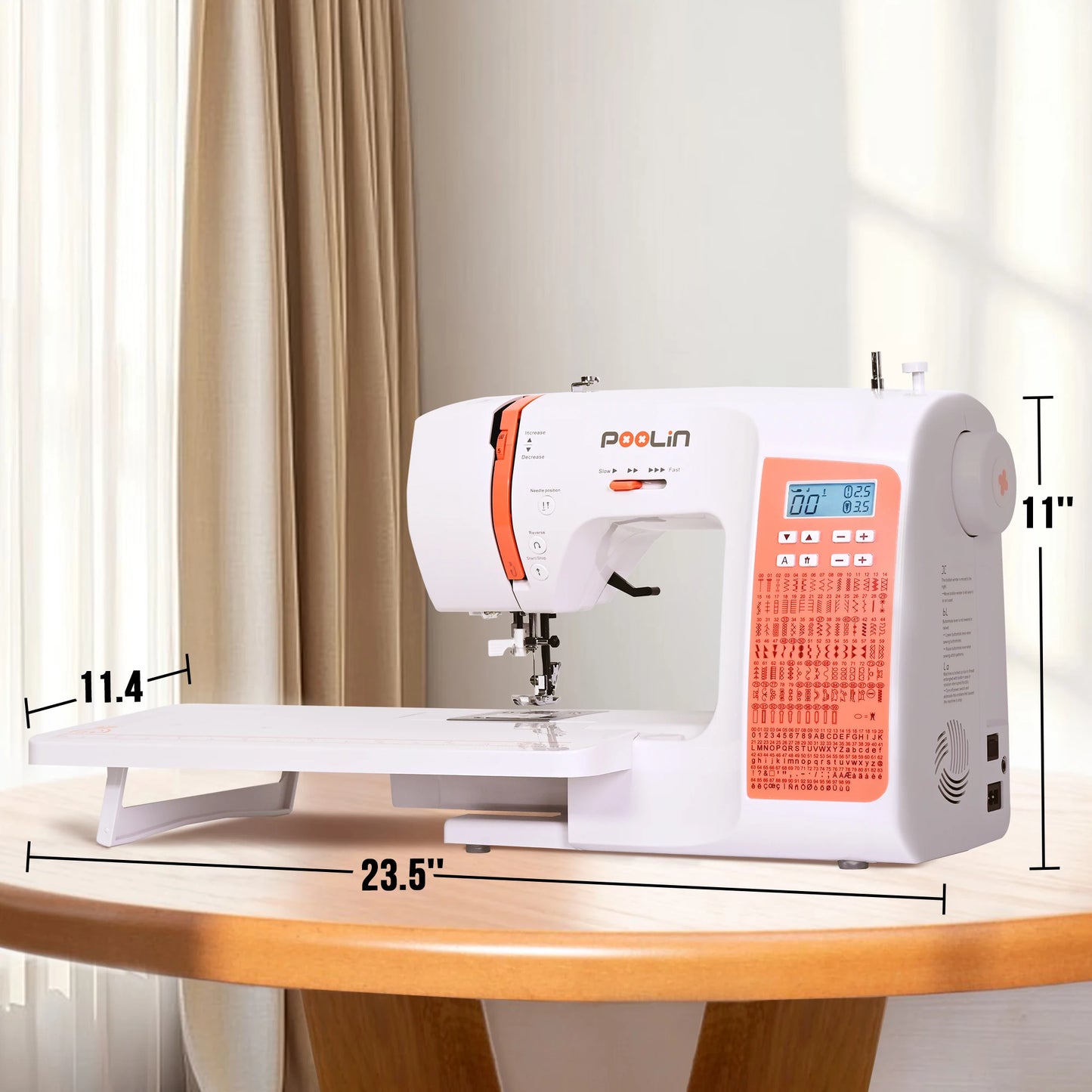Poolin EOC02 Computerized Sewing Machine Heavy Duty 200 Stitches