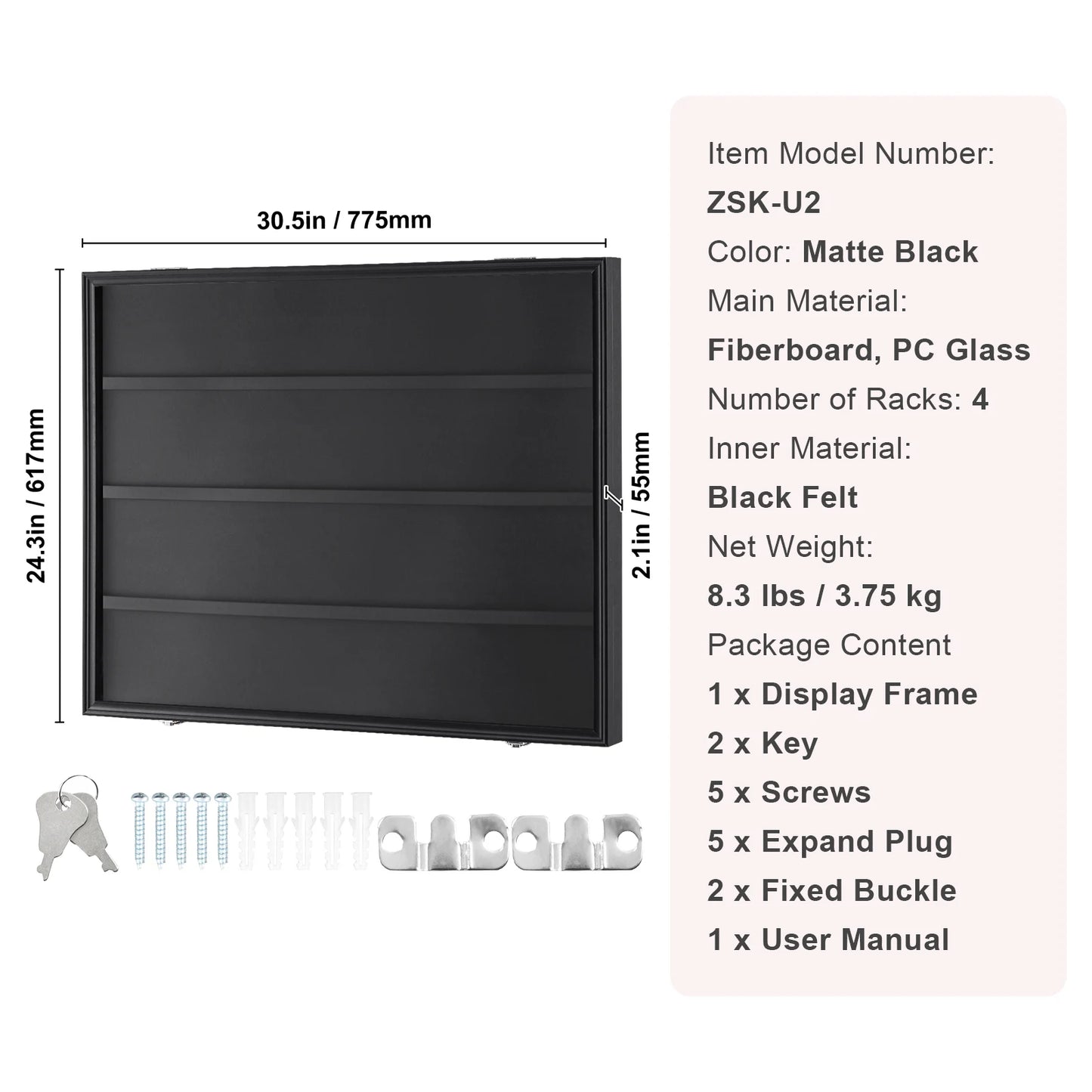 SucceBuy Jersey Display Frame With 98 Percent UV PC Glass