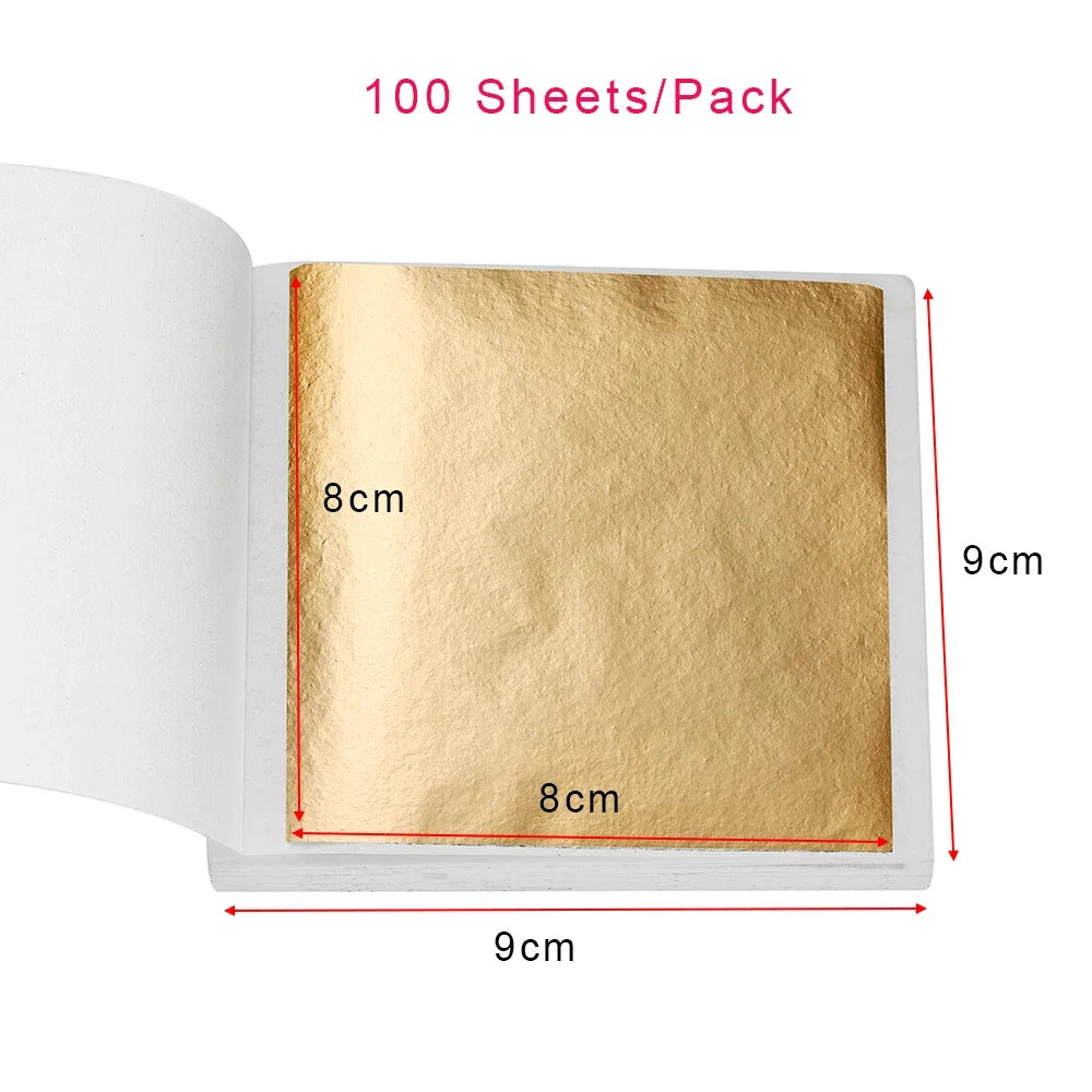 AGCFABS Imitation Gold Foil Paper Leaves For Resin Jewelry Making