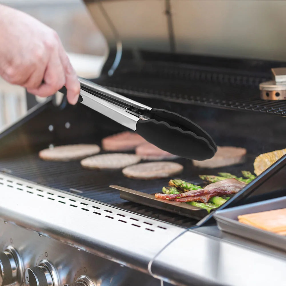 Shunmaii BBQ Grilling Tong Stainless Steel Anti Scalding Clip