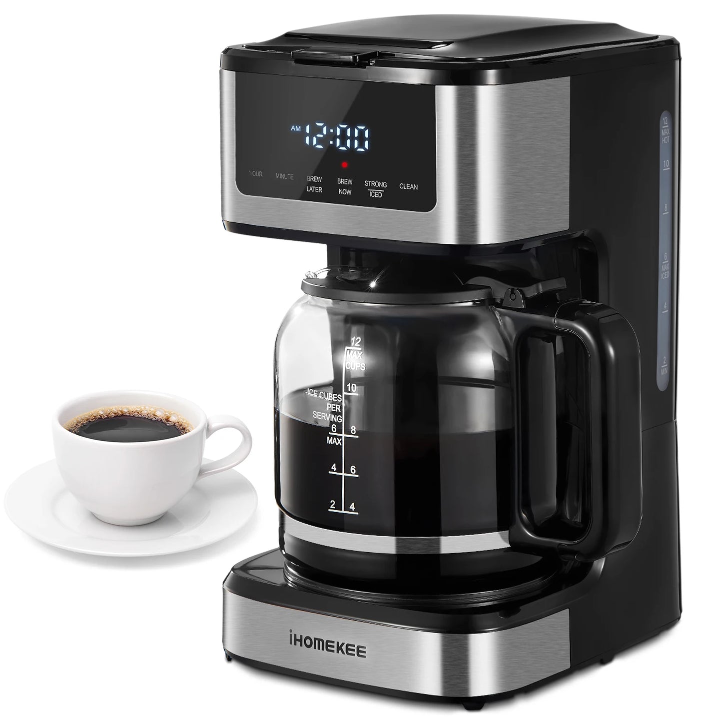 Yabano Programmable Drip Coffee Maker With Iced Coffee Function