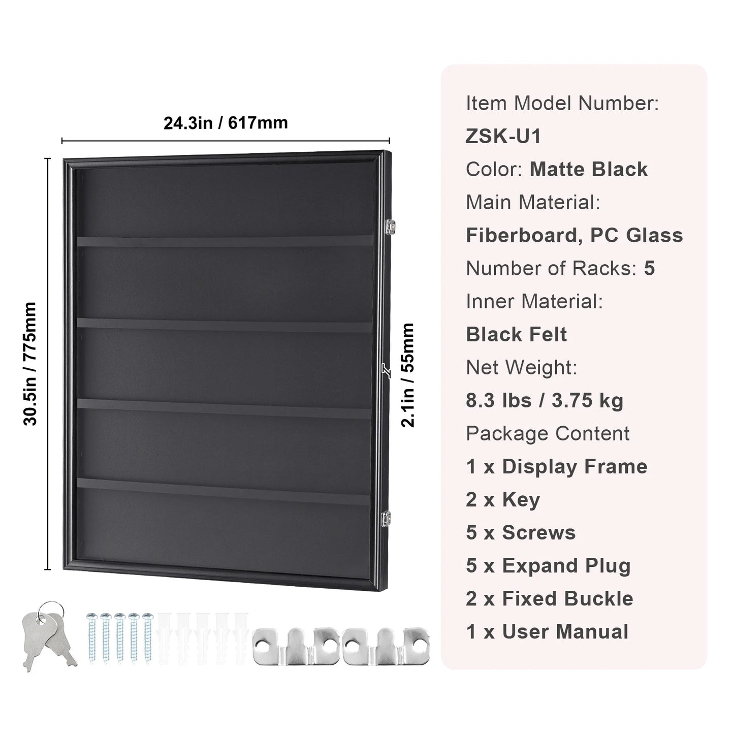 SucceBuy Jersey Display Frame With 98 Percent UV PC Glass