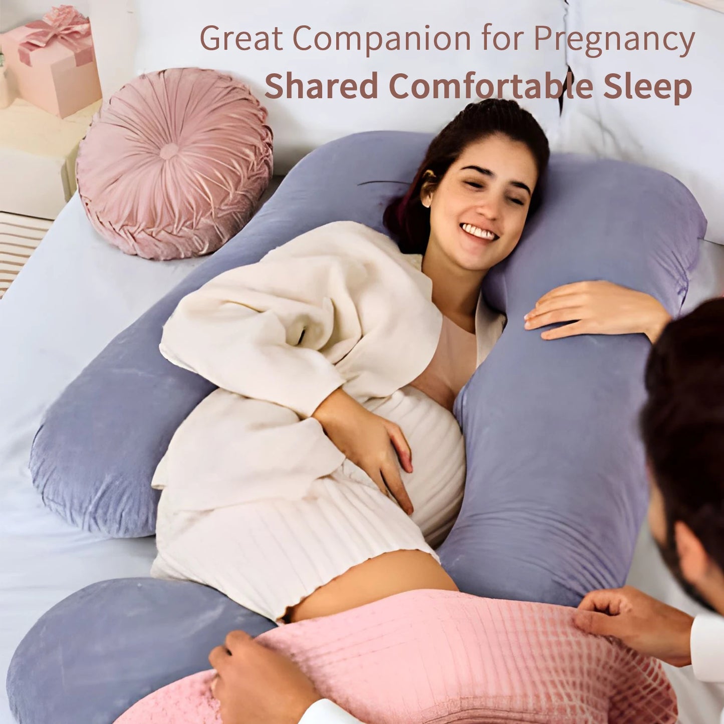G Shaped Full Body Maternity Pillow With Removable Cover Pregnancy