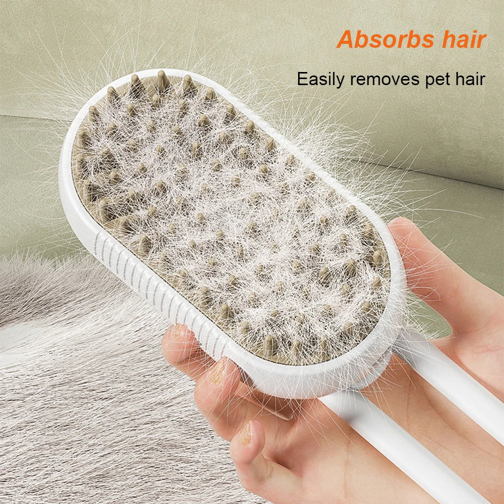 3 In 1 Electric Pet Grooming Brush With Water Spray For Cats And Dogs