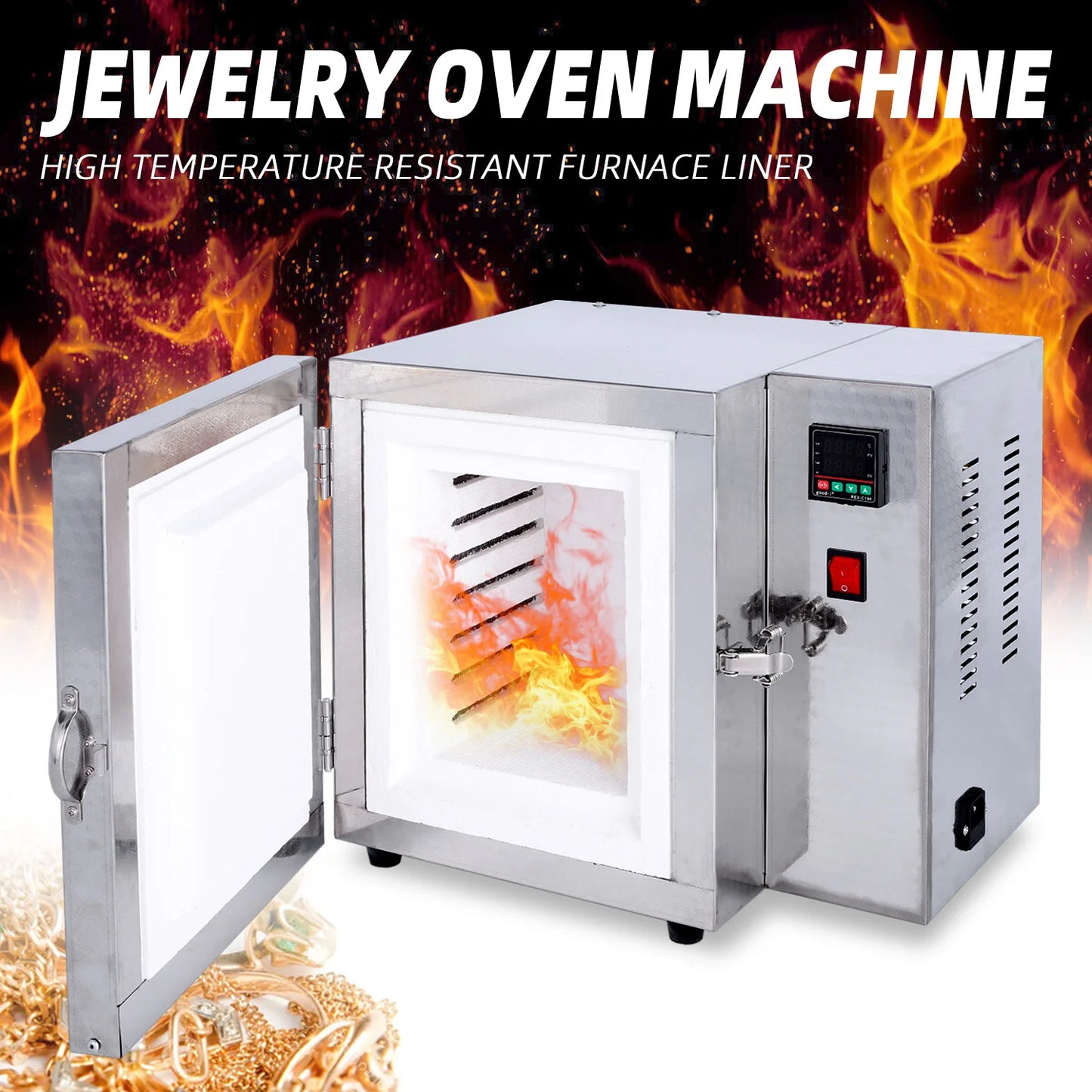PHYHOO Jewelry Casting Burnout Furnace With PID Temperature Control