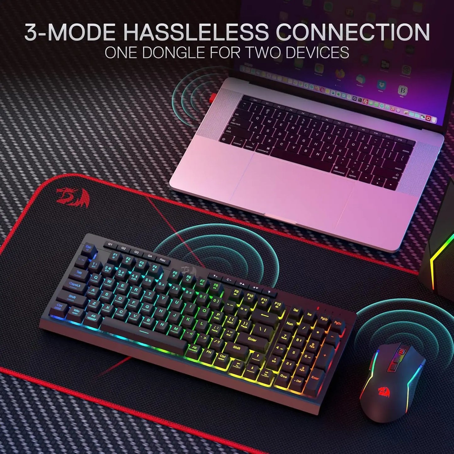 Redragon S142 Wireless Keyboard And Mouse Combo K515 Pro