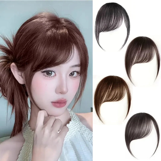 Synthetic Slanted Bangs Clip In Hair Extensions for Women