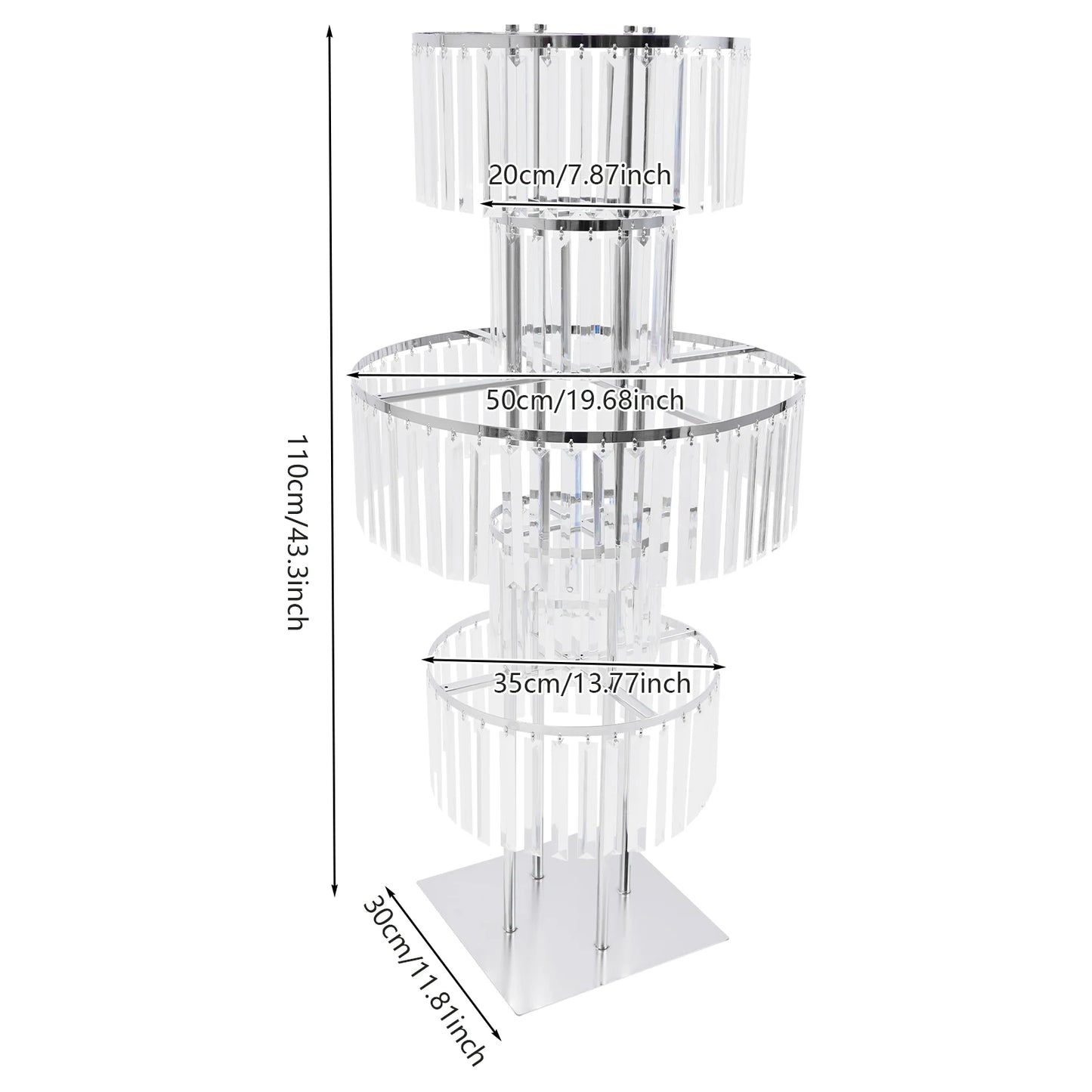 Five Tier Wedding Centerpiece Stand Acrylic Flower Vase