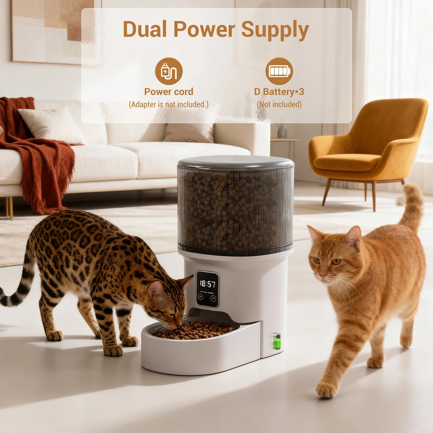 HiMISS 4L Programmable Automatic Pet Feeder For Small Dogs Cats