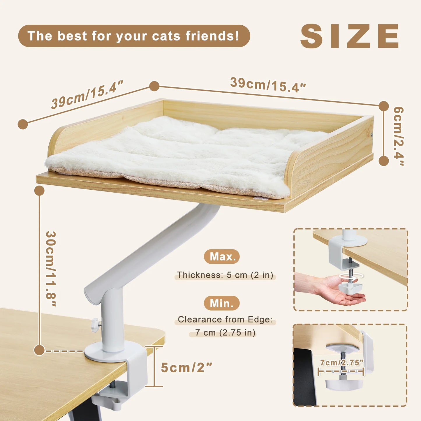 PAWZ Road Cat Desk Bed 360 Degree Rotatable Hammock