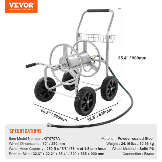 SucceBuy Hose Reel Cart Heavy Duty Garden Water Hose Carrier