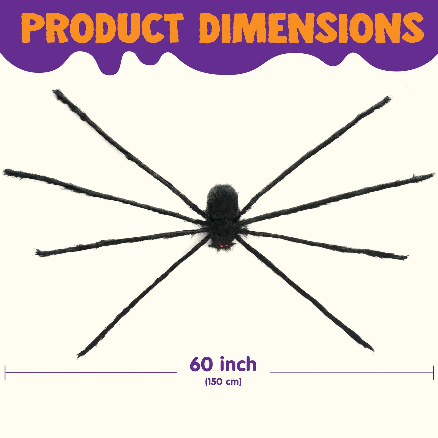 Joyfy Light Up Giant Spider Halloween Outdoor Decor For Yard