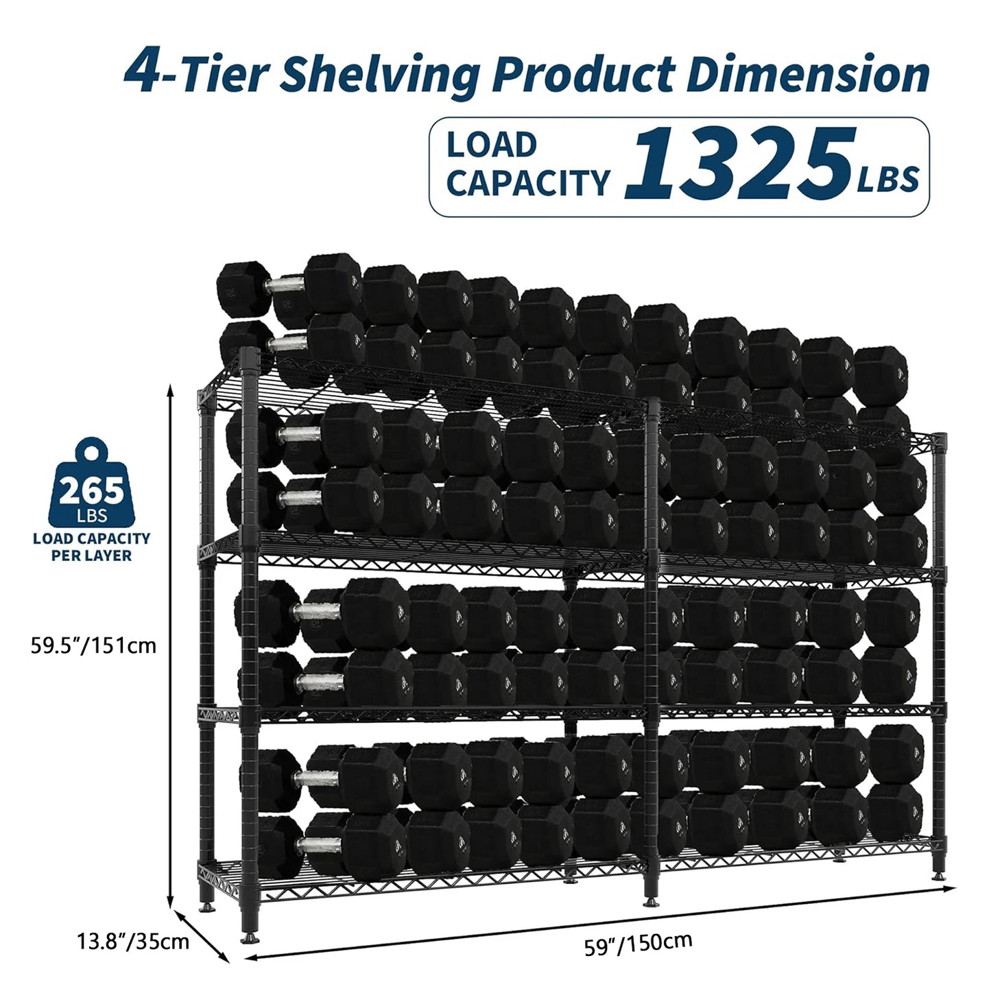 TWISTER.CK Five Tier Heavy Duty Metal Storage Shelving Unit