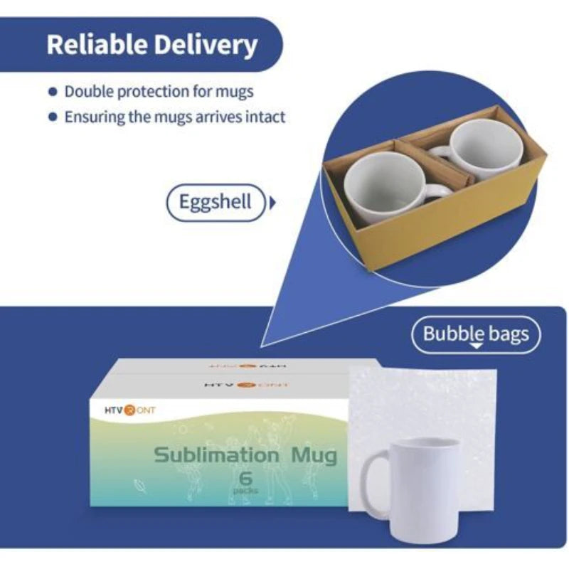 Sublimation Mugs Blank Ceramic Cups Bulk Pack Set Of 12