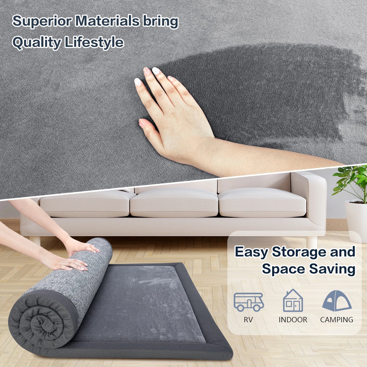PaPaMat Memory Foam Playpen Mat With Non Slip Bottom For Living Room Rug