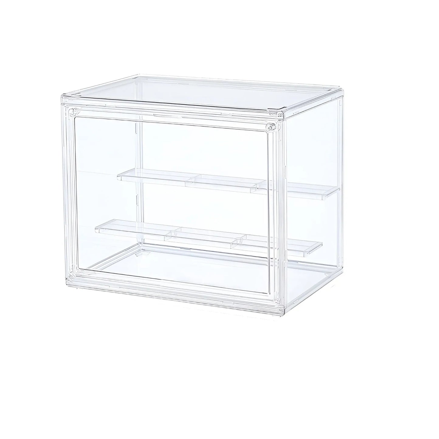 Clear Display Box Stackable Plastic Dustproof Storage Bins For Collectibles