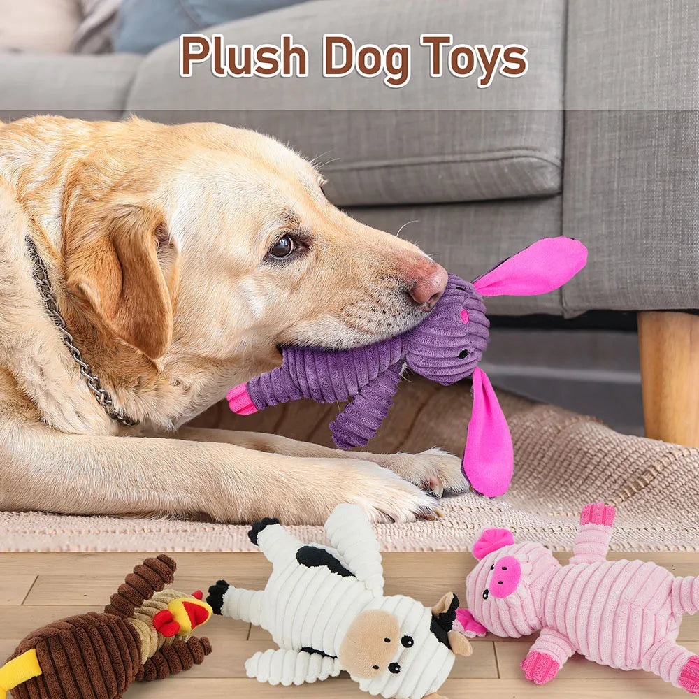 Dog Plush Squeaky Toys Bundle Assortment For Dogs Value