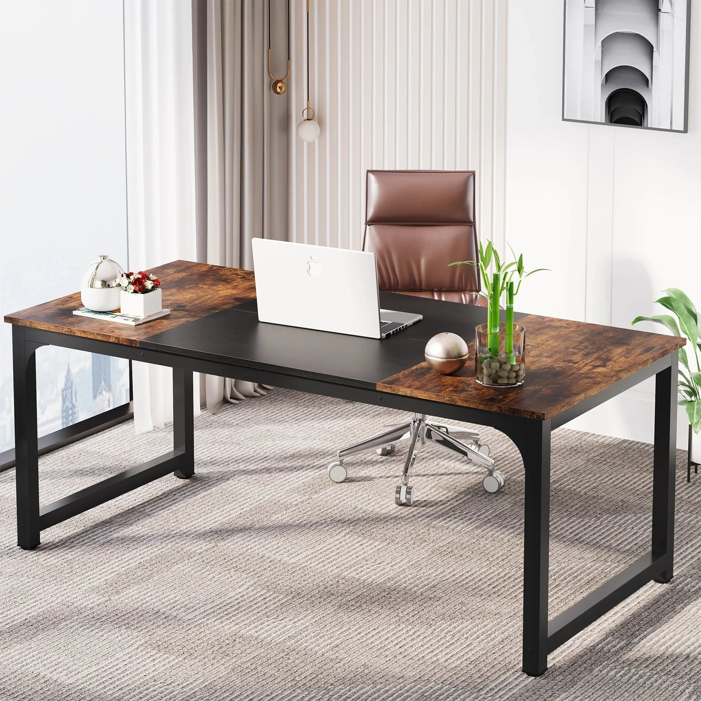Tribesigns Modern Computer Desk Large Office Table for Home Office