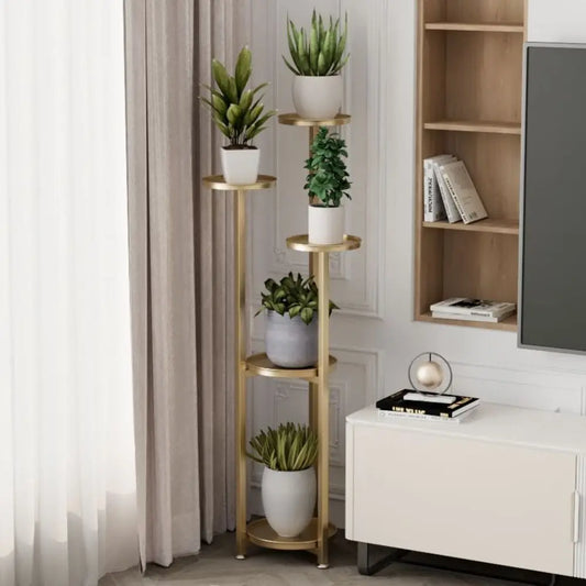TWISTER.CK Tiered Metal Plant Stand 5-Tier Corner Planter Shelf