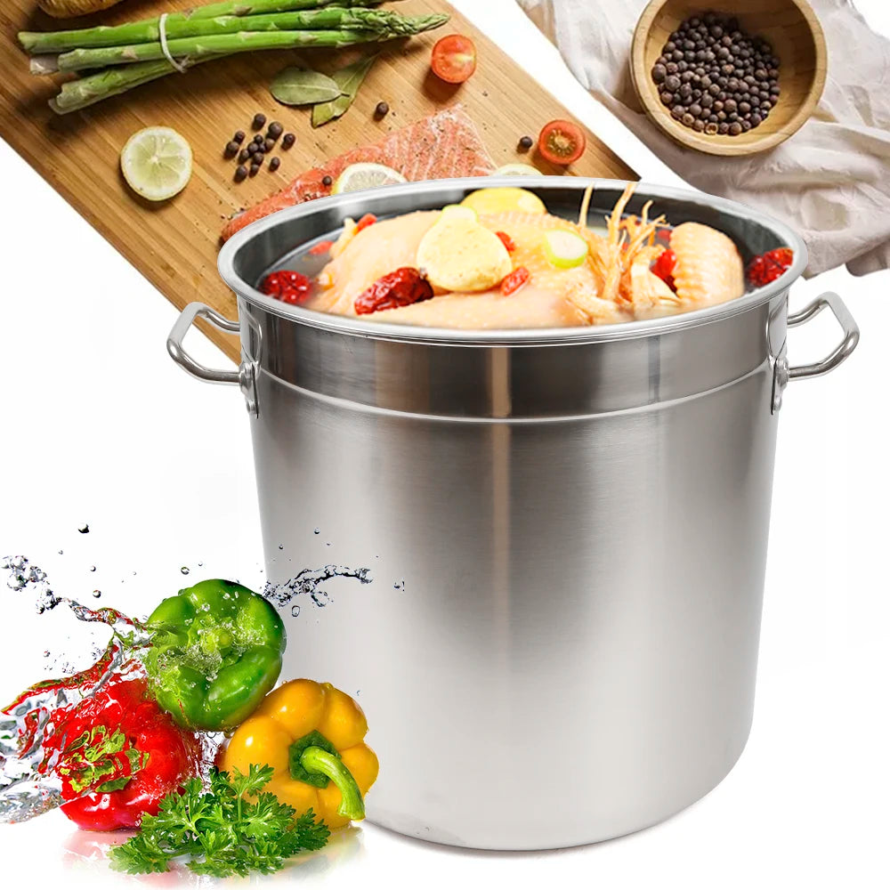 Thickened Stainless Steel Stock Pot With Lid For Home Use