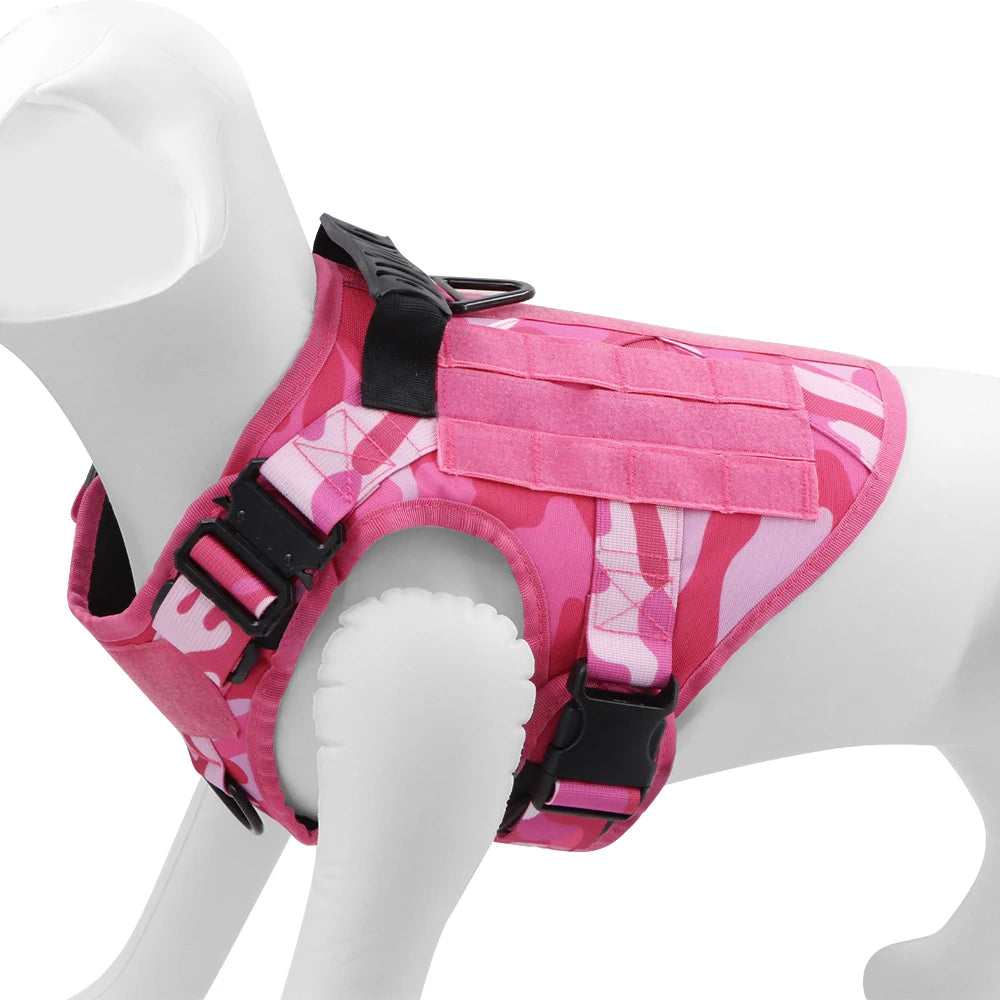 PETRAVEL Military Camouflage Dog Harness Leash