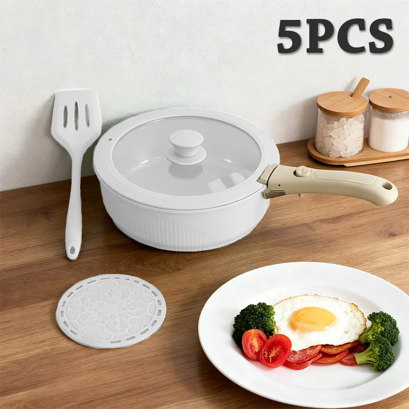 Nonstick Pots And Pans Set With Detachable Handle Induction Friendly