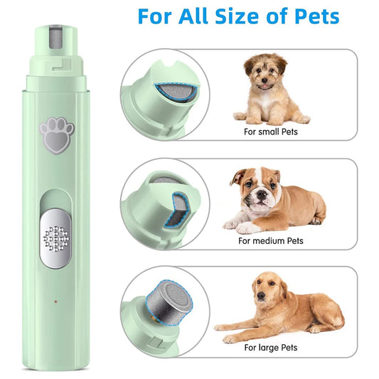 Shunmaii Electric Dog Nail Grinder USB Rechargeable With LED Light