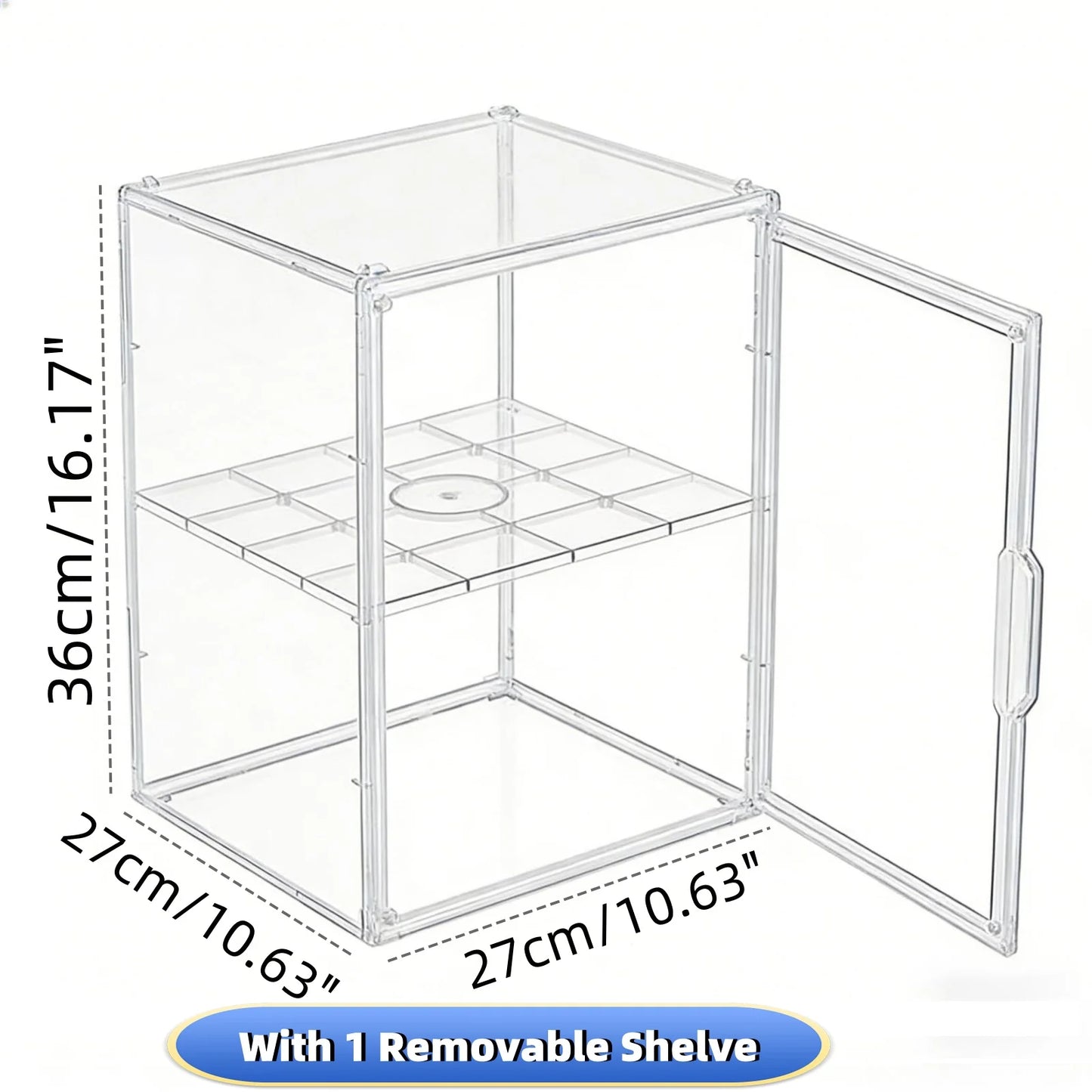 Acrylic Display Box Stackable Storage Case for Collectibles and Cosmetics