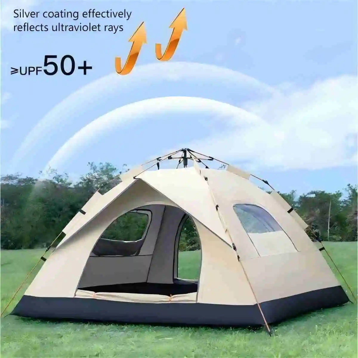 Pakicetus Outdoor Camping Tent With Two Doors And Windows