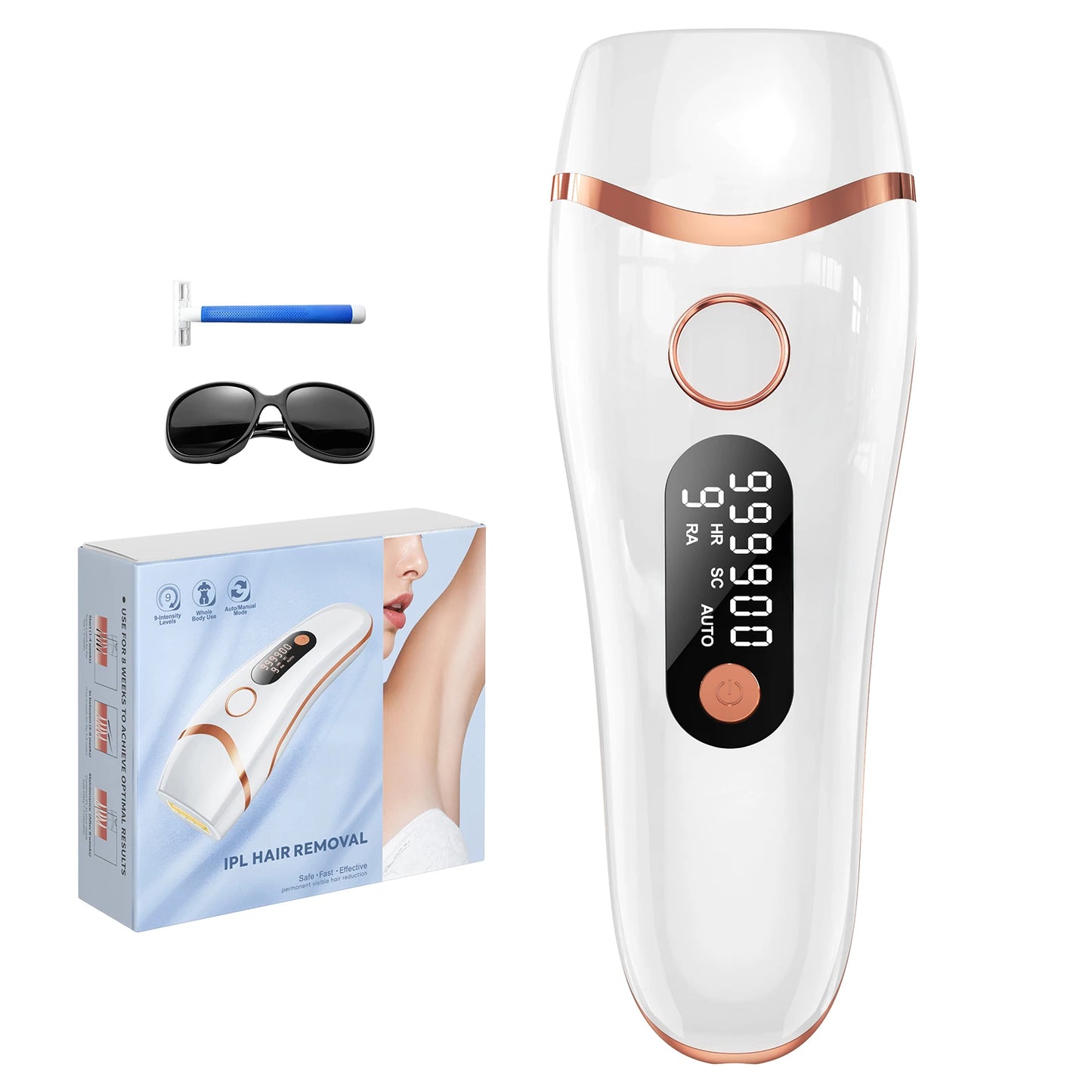 LYSMOSKI Laser Hair Removal Epilator Ice Cooling