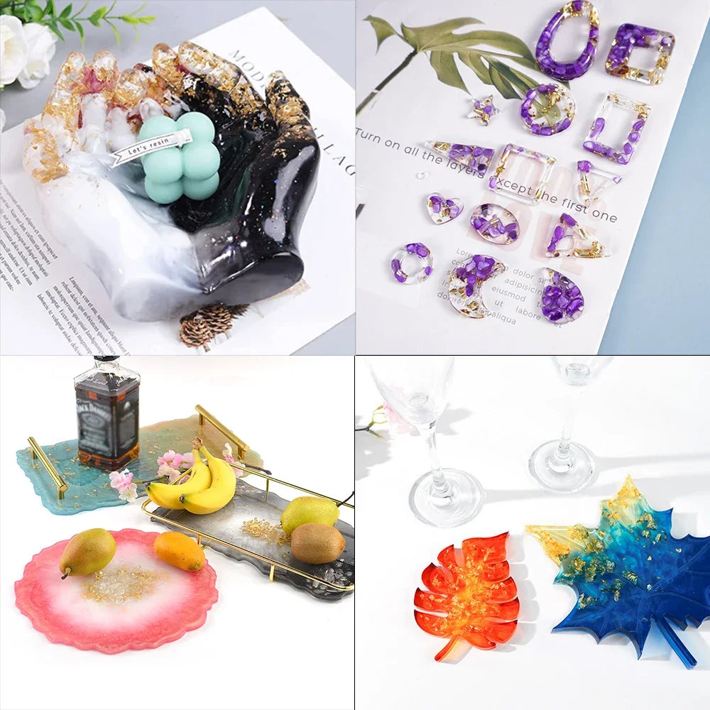 AGCFABS Imitation Gold Foil Paper Leaves For Resin Jewelry Making