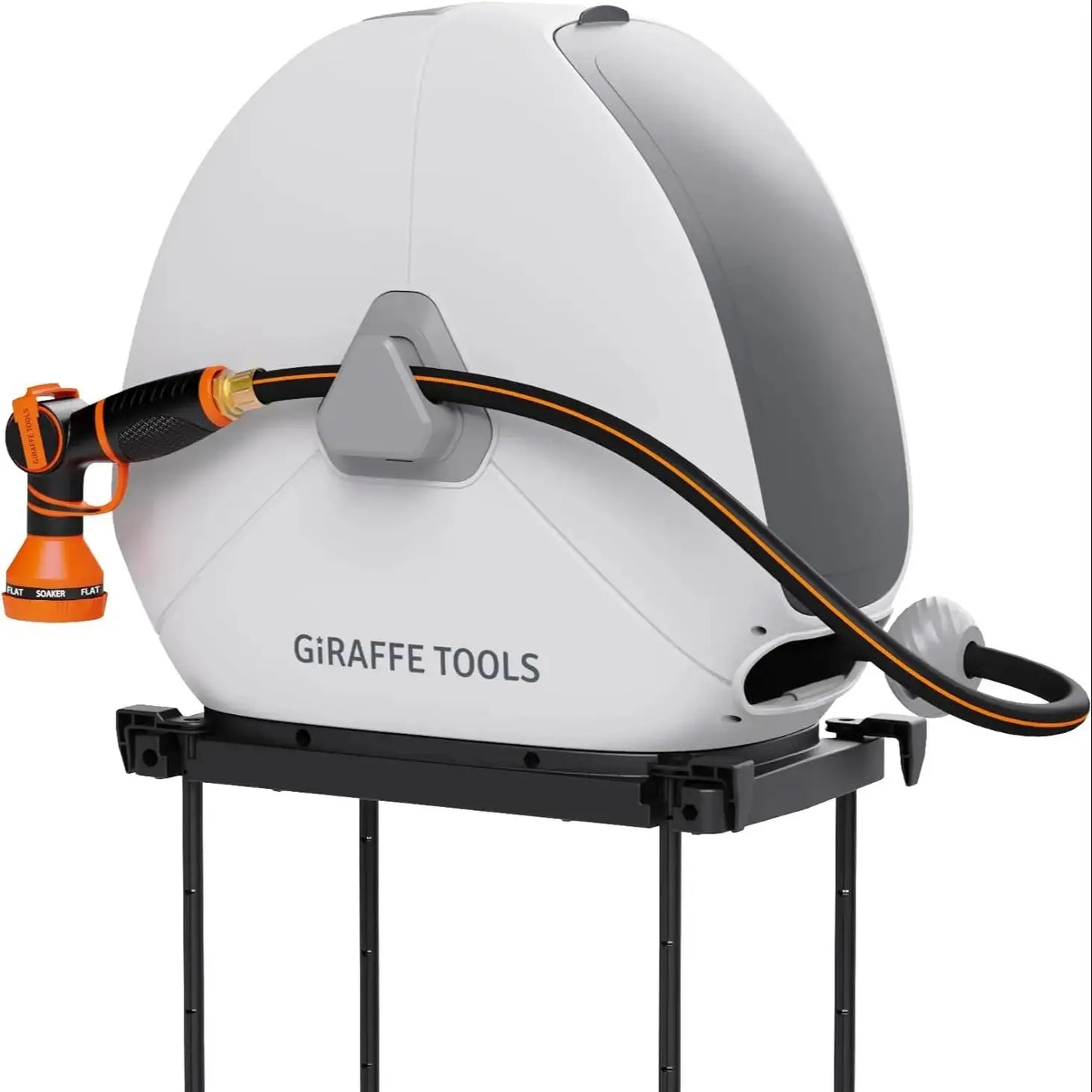 Giraffe Tools Ground Mount Retractable Hose Reel With Automatic Rewind